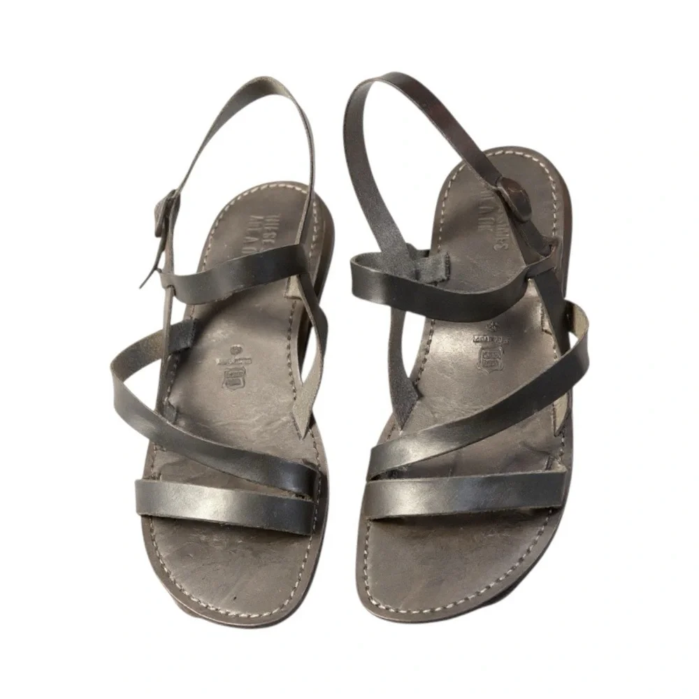 These Shoes Are A.OK Mens Leather Gladiator Sandals Made in Italy Brown EU 43 10